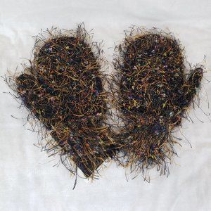 Lana Lowenkamp Gallery Angora Mittens- Very Unique Wearable Art NWT